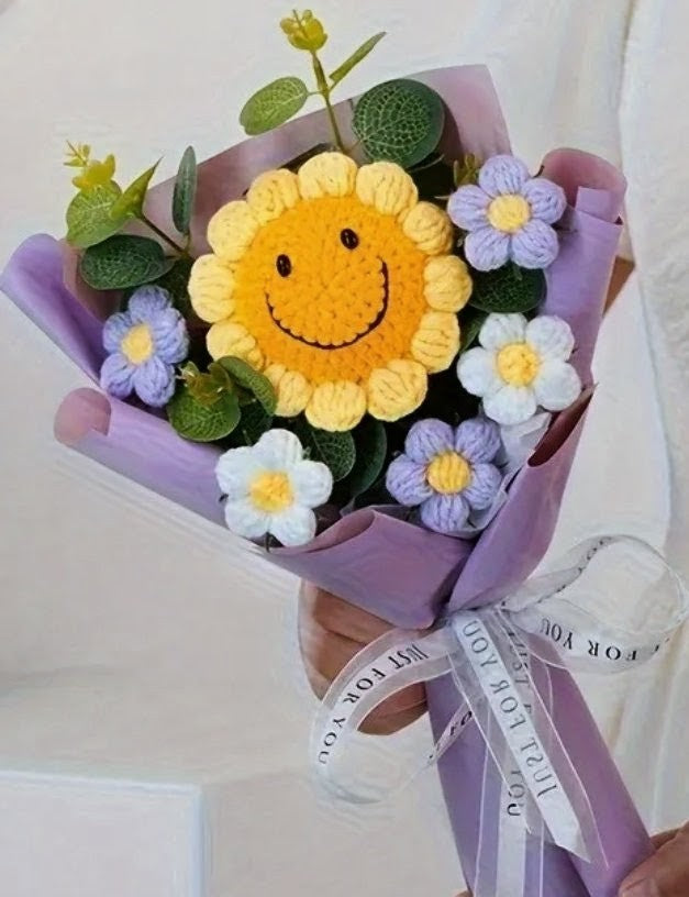 Adorable crochet sunflower