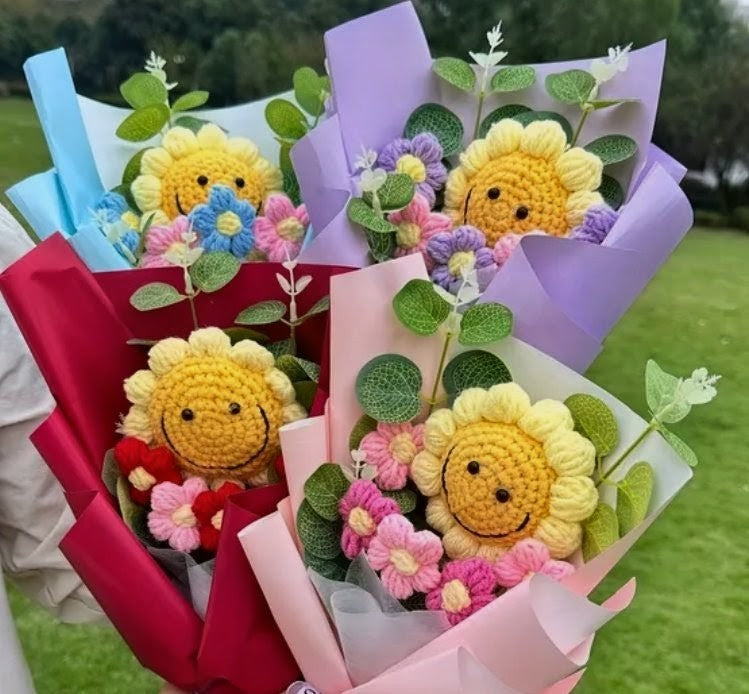 Adorable crochet sunflower